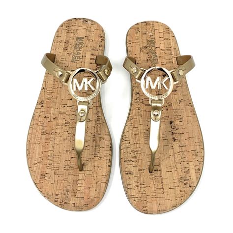 michael kors mk charm jelly flat cork bottom sandals 